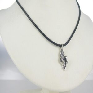 yoni pendant with pearl sterling silver